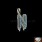 10k Yellow Gold Initials "N" Diamond Charm Pendant 1Inch Alphabate Letter