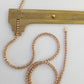Real 10k Gold Rose Chain Tennis Necklace Diamond Cuts Shiny Men Women 20" 3mm