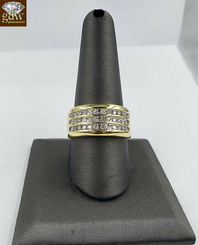 REAL10k Yellow Gold Wedding Engagement Ring Band Genuine 1/2CT Diamond SIZE 11