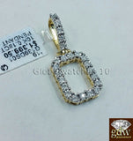 Real 10k Gold & Diamond Letter "O" Initial Alphabet Charm/Pendant 1.5", Angel.