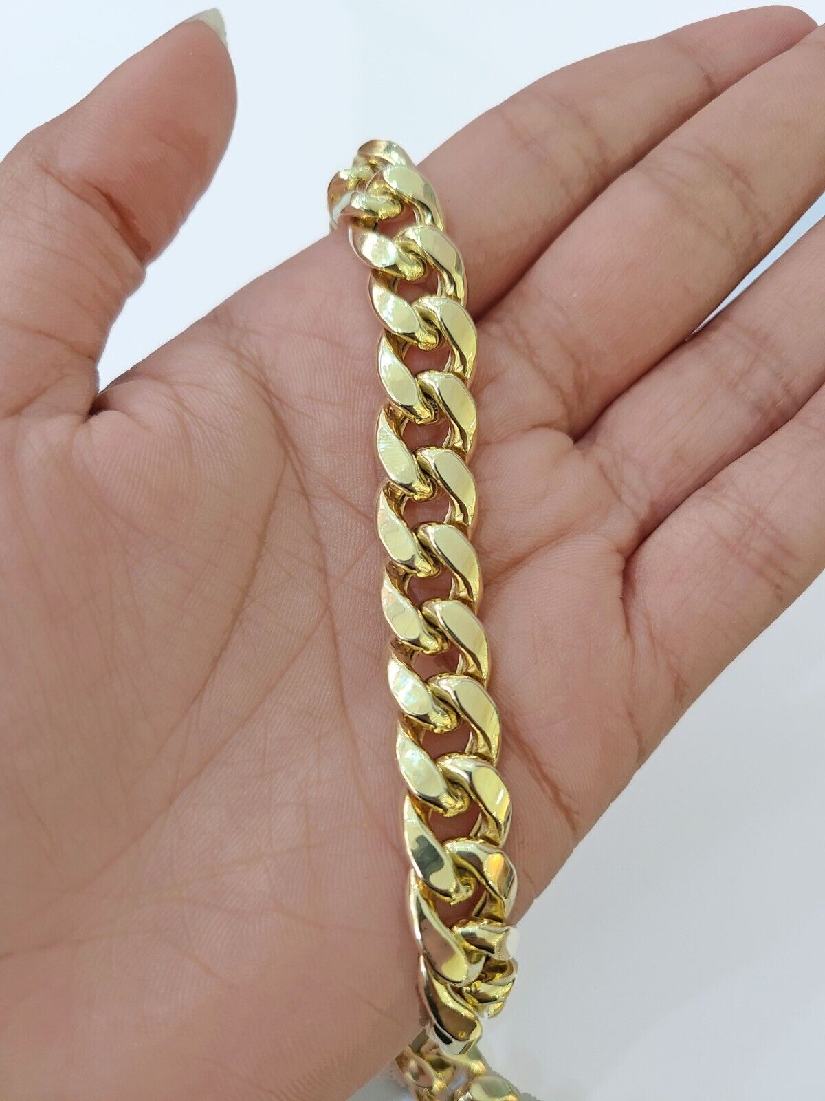 Real 14k Gold Miami Cuban Link Chain Necklace 11mm 26 inches Box lock 14kt