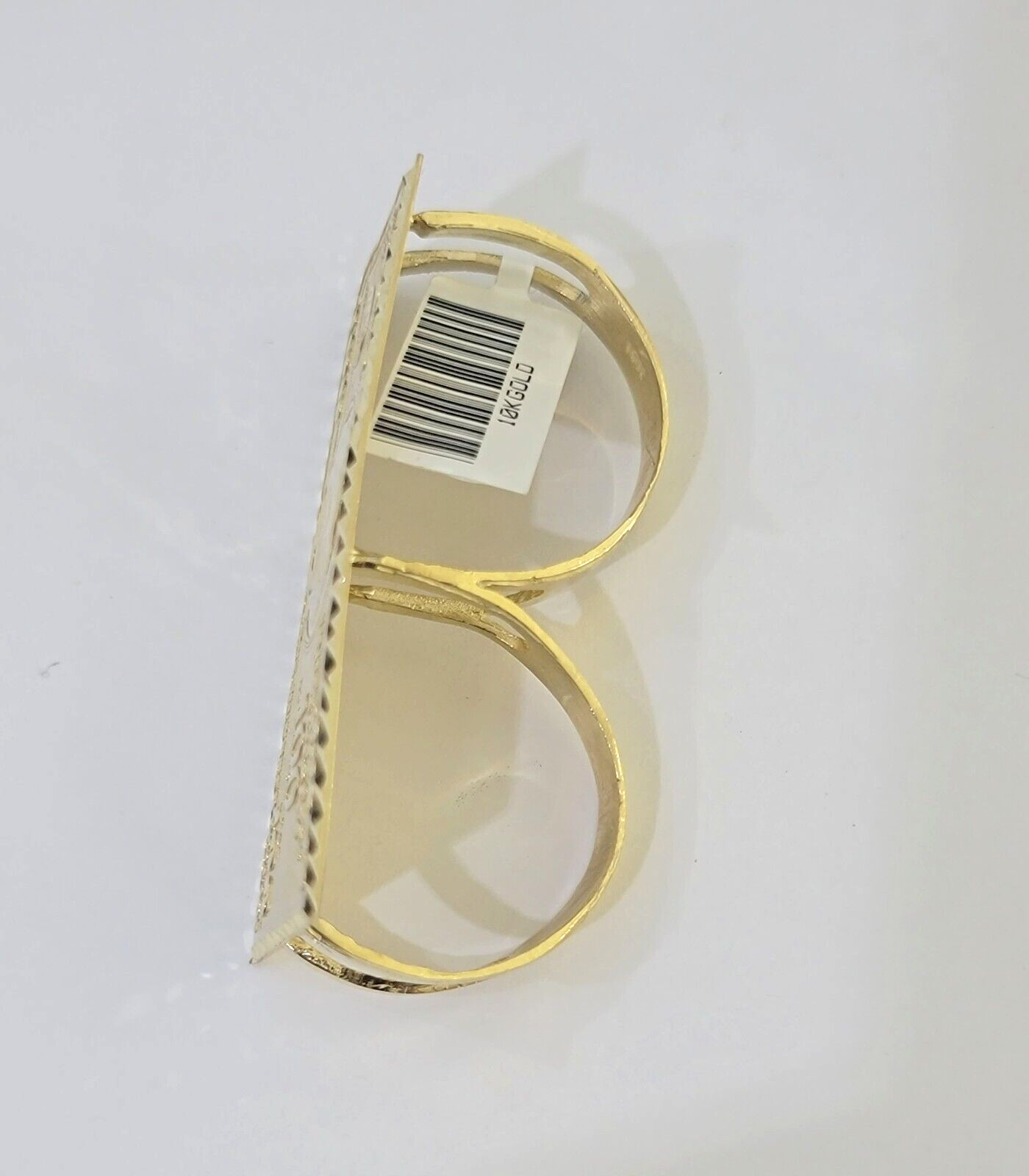 Real 10K Gold 100 Dollar Bill Ring Diamond Cut 10kt yellow Gold Ring