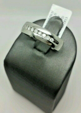 14K White Gold Diamond Wedding Band Diamond mens Engagement Ring