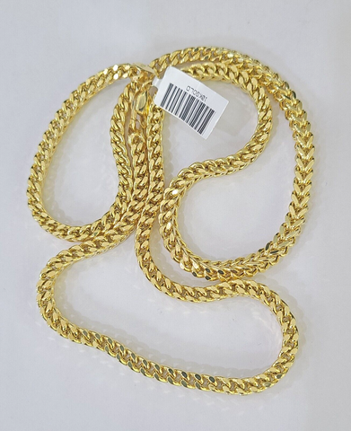 Real 10k Franco Yellow gold Chain 4mm 24inch necklace lobster lock 10kt