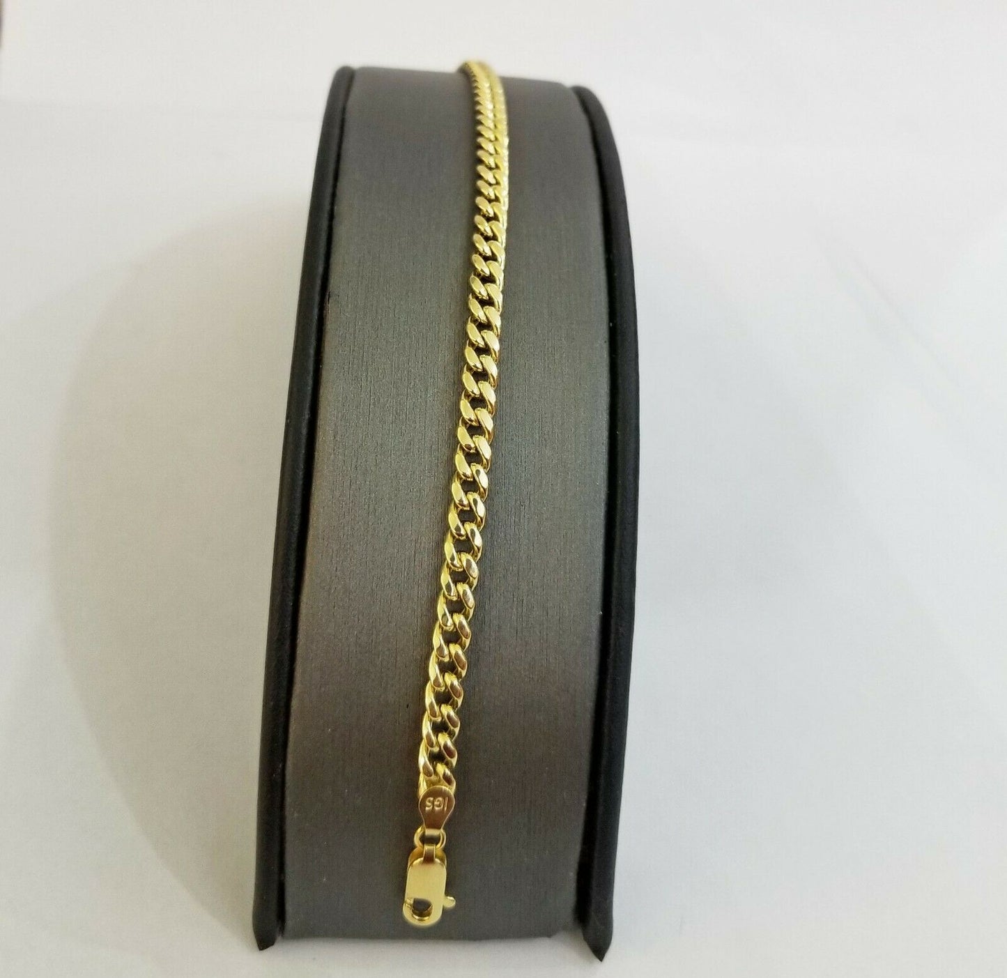 10k Yellow Gold Miami Cuban Bracelet 8inch 5mm,lobster lock men women hand chain