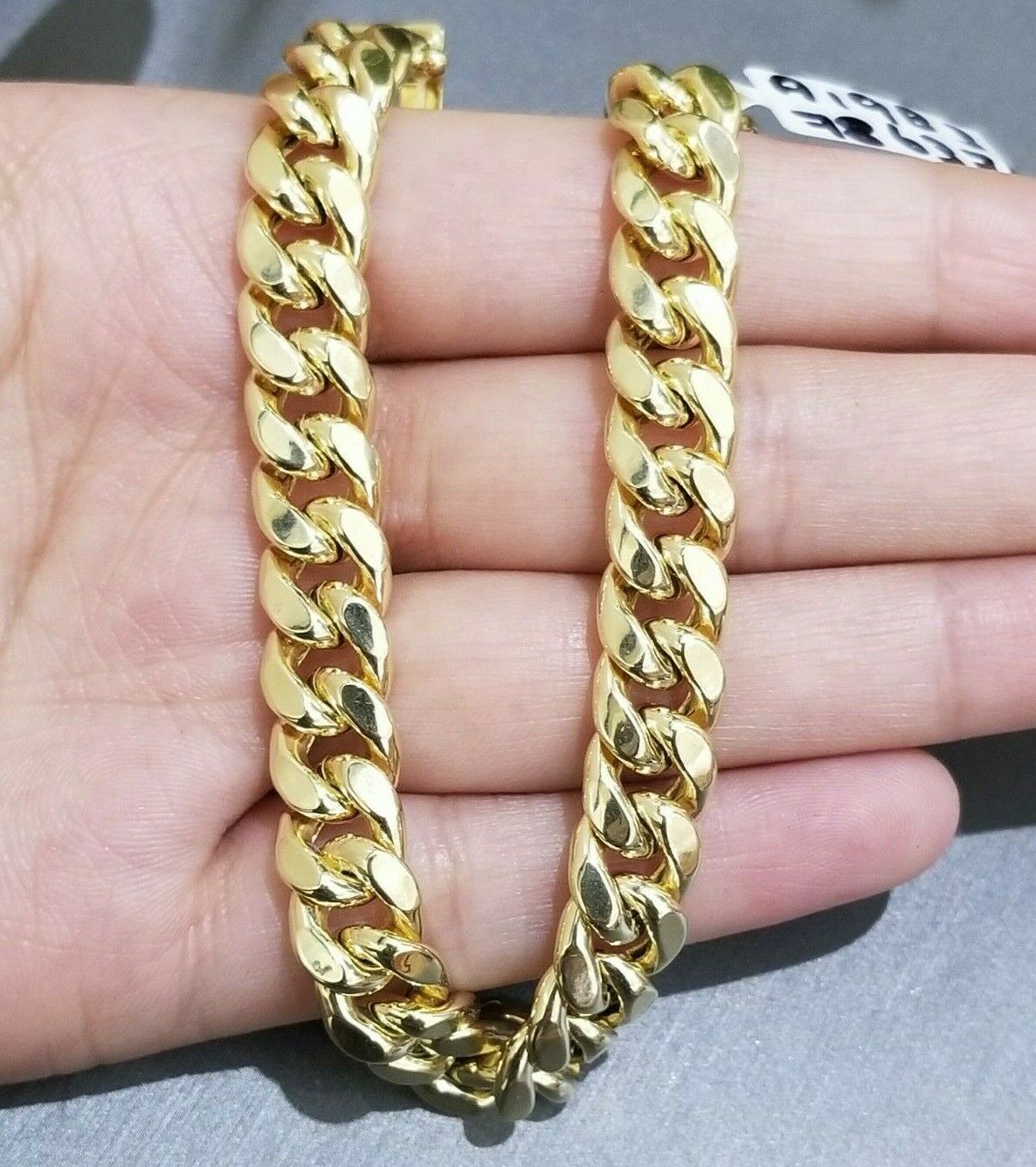 9mm Miami Cuban Link Bracelet 10k Yellow Gold 9" 8" 7.5" Box Lock 100% Authentic