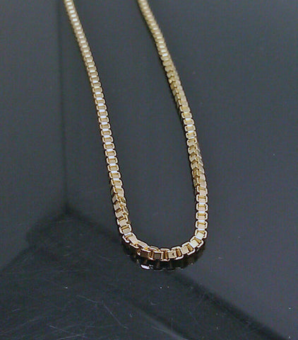 Real 10k Yellow Gold 30" Box Rolo Chain necklace 2mm lobster Franco