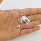 Real Diamond Egyptian Queen Nefertiti Pendant 10K Yellow Gold Charm Men
