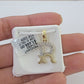 10k Real Yellow Gold Genuine Diamond Initial A-Z Alphabet Charm Letters Pendent