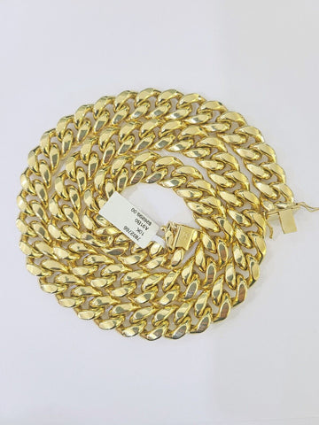 10k Real Miami Cuban Royal Link Chain 24 inch 13mm Genuine Yellow Genuine