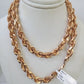 10k Solid Rose Gold Rope Chain Necklace 24" Inches 6mm Diamond Cut