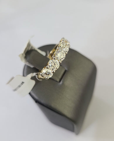 Real 10k Yellow Gold Diamond Ladies Ring Lab Created Women Engagement Wedding