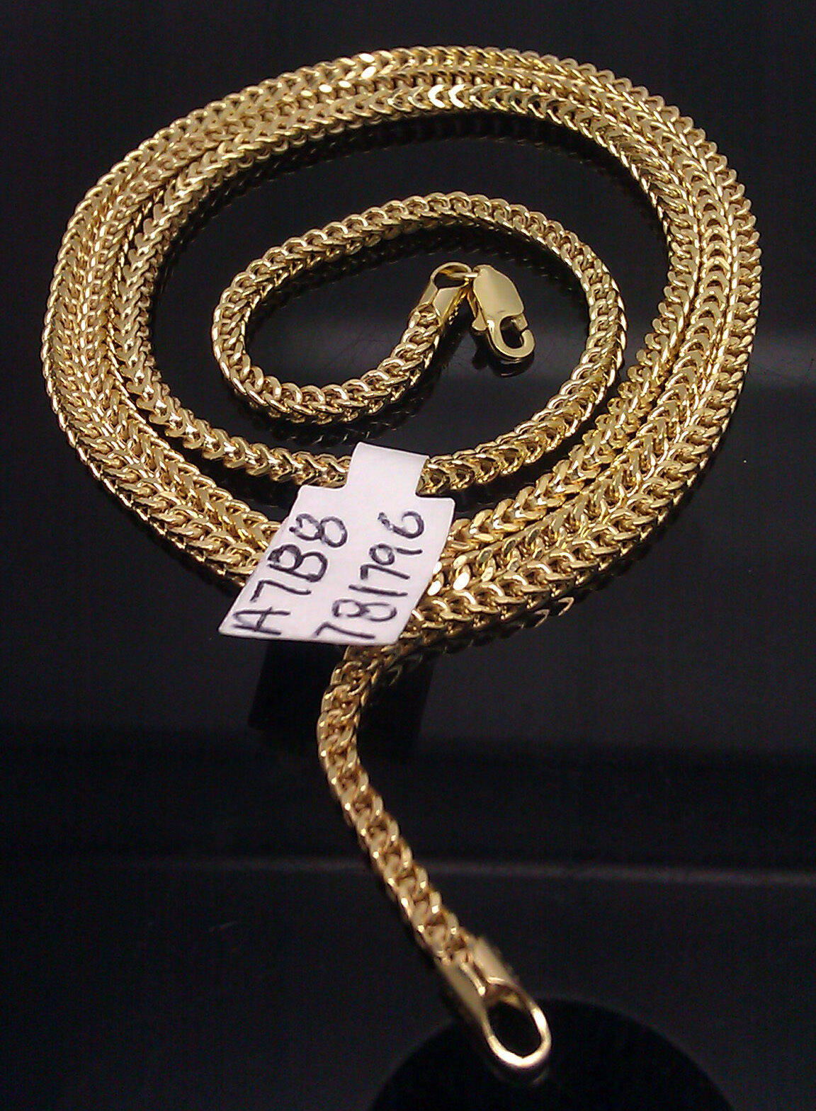 Real 10k Yellow Gold Franco Chain 16" 18" 20" 22" 24" Inch Men Women Necklace