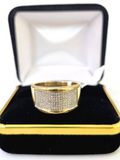 Real 10k Yellow Gold Diamond Mens Ring Band Wedding Genuine Natural