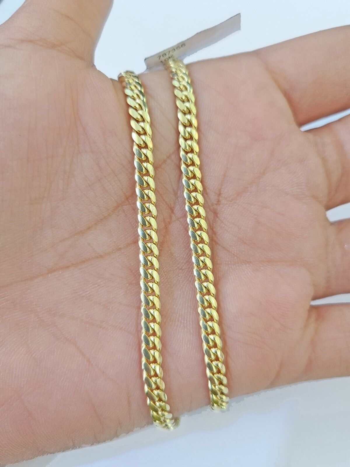 10K Yellow Gold Miami Cuban Link Chain SOLID Real 3mm