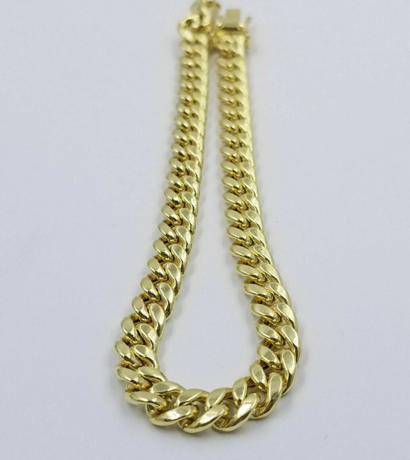 Real Gold Bracelet 10k Gold 6mm Link 7.5 inch Men/ Women Miami Cuban Link