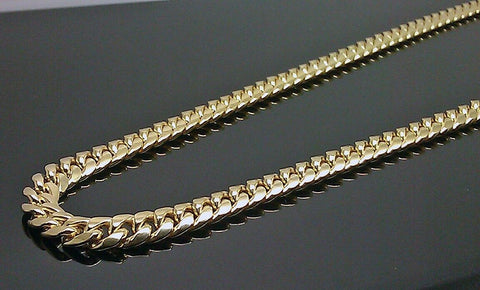 10K Gold Chain Miami Cuban Necklace 6mm 24 Inch Gold Mens Chain Box New