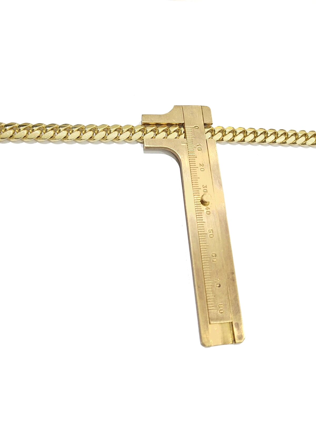 14K Yellow Solid Gold  8mm Men Box Lock Chain 26" Miami Cuban