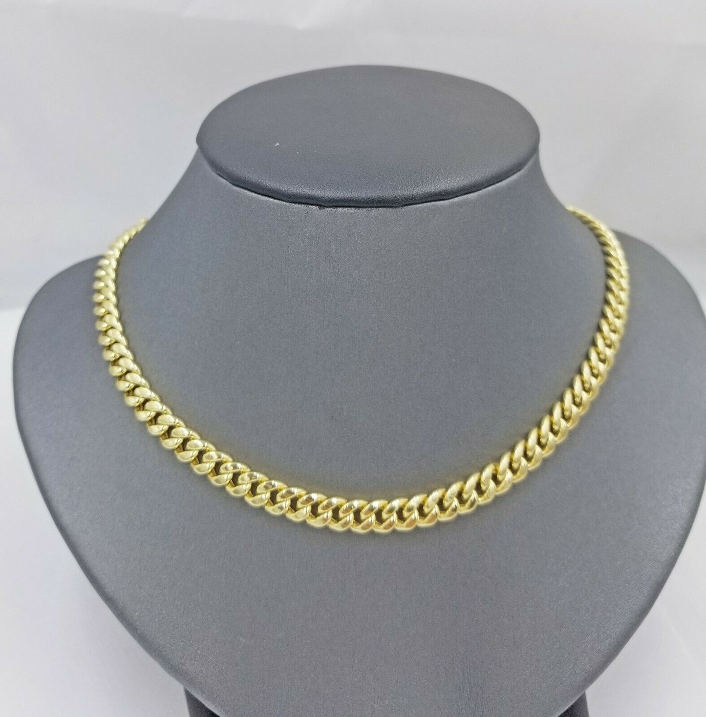 Real 10K Yellow Gold Miami Cuban 6mm Chain Necklace Box Lock 22" Men