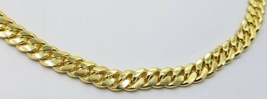 Real SOLID unisex 10k Yellow Gold Miami Cuban Chain 26 Inch Box lock Clasp 11 mm