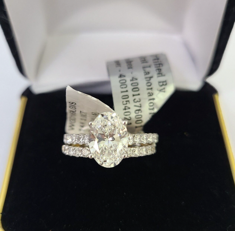 Real 14k Yellow Gold Diamond Ladies Ring SETLab Created Women Engagement Wedding