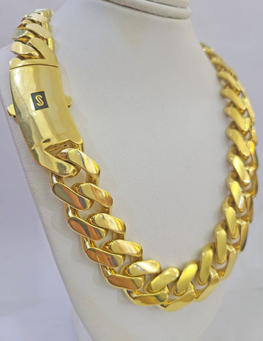 10k Gold Men Royal Monaco Link Chain 24inch 17mm Gold THICK 10kt Real hand chain