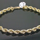 Brand New 10K Men Yellow Gold Rope Bracelet 6mm 8" Inches