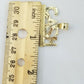 10k Yellow Gold Lucky Cash Mens Charm Pendant with Diamond Cut Design