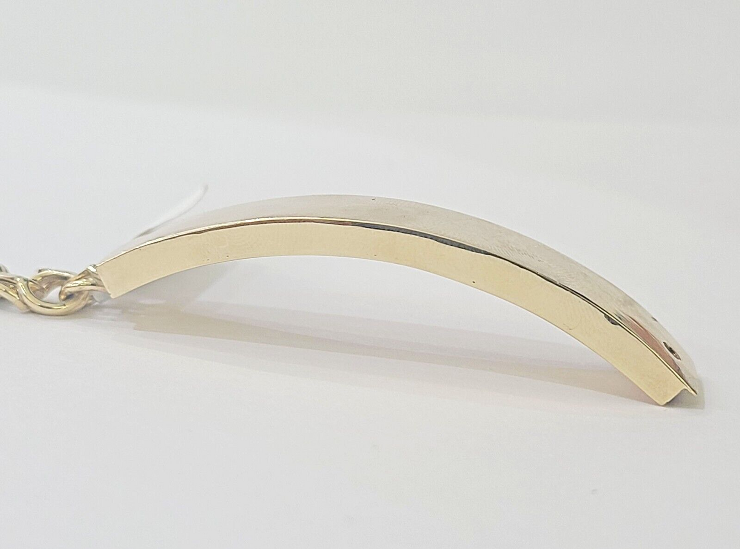 10k Solid Yellow Gold Chino ID Bracelet Size 8.5" Inches Box Lock Real 8mm 10kt