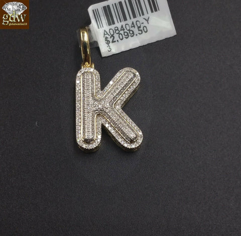 10k Yellow Gold & Genuine Diamond Bubble Letter Custom Charm