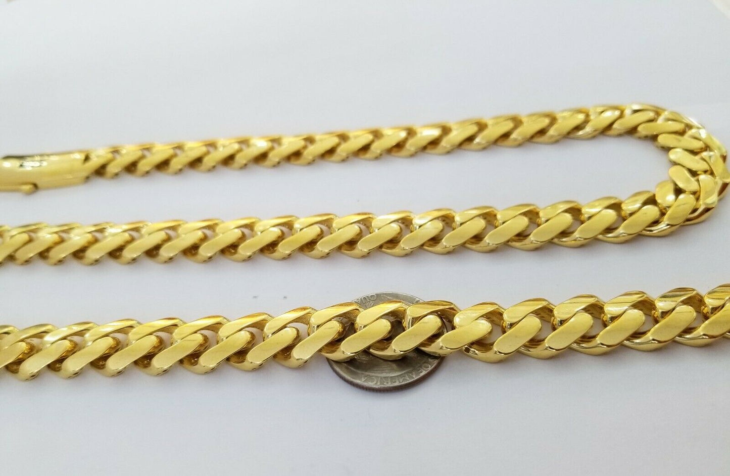 10k Real Gold Miami Cuban Monaco Link Chain 24 inch 13mm Gold THICK necklace