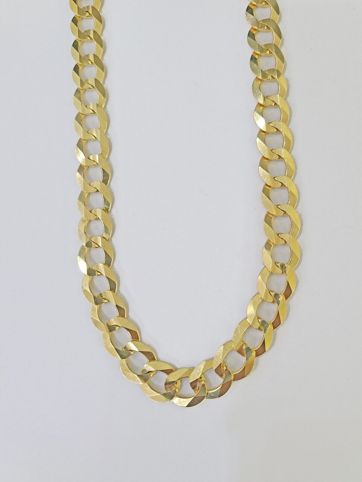 14k Gold Cuban Curb Link chain 9mm Solid 24 Inch Real Yellow Gold