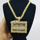 10k Real Yellow Gold Last supper pendant Charm Byzantine 28"Chain Mens Necklace