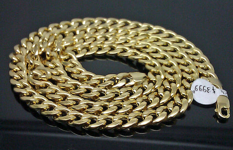 10k Yellow Gold Cuban link Chain 8mm 22" Necklace Box Clasp REAL 10kt Gold Men's