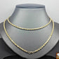 REAL 14k solid Gold Rope Chain Necklace 20" Inches 3mm Men's , yellow Gold, link