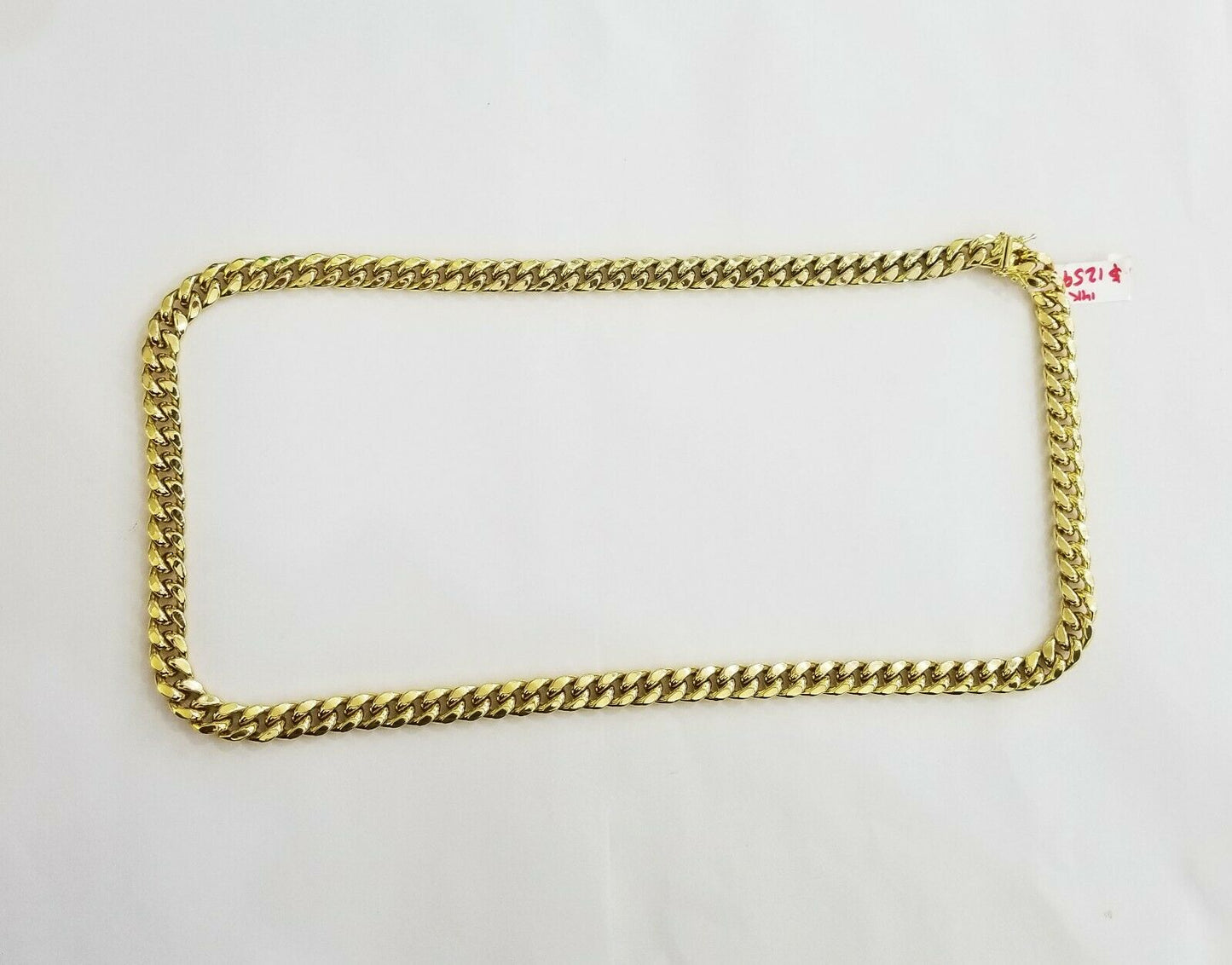 14k REAL Yellow Gold Necklace 26" Inch 10mm Miami Cuban Box Lock Men 14kt