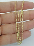 14K Solid Yellow Gold Rope Kids Chain Necklace 1.5mm 14" inch long Children Real