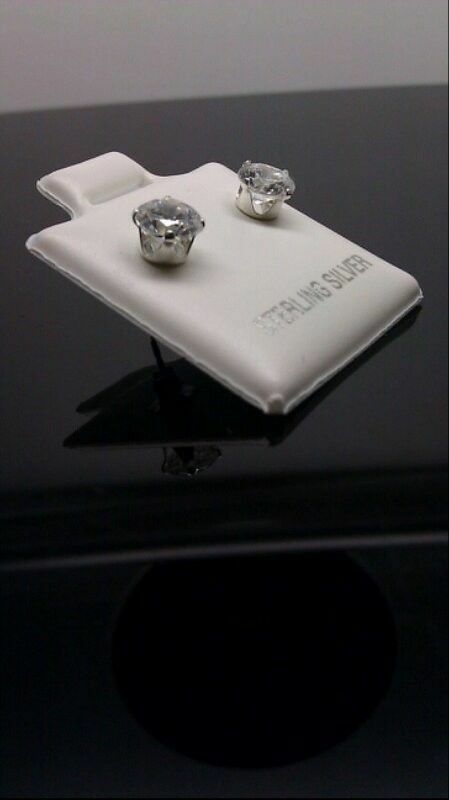 925 Sterling silver Round CZ stud,3mm,4mm,5mm. Great Price,Free shipping Earring