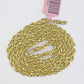 Real  14k Yellow Gold Rope Chain 3mm 26 Inches Ladies Necklace