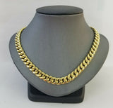 Real 14K Yellow Gold Miami Cuban Link Necklace Chain 8mm box Lock,14kt Gold