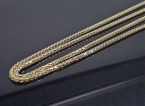 Real 10k Yellow Gold Palm Chain Necklace 28" 3 mm Rope Cuban