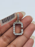 Real 10k Gold & Diamond Letter "C" Initial Alphabet Charm/Pendant 1.25".