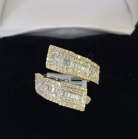 Real 10k Yellow Gold Diamond Ladies Ring Women Casual Engagement Wedding