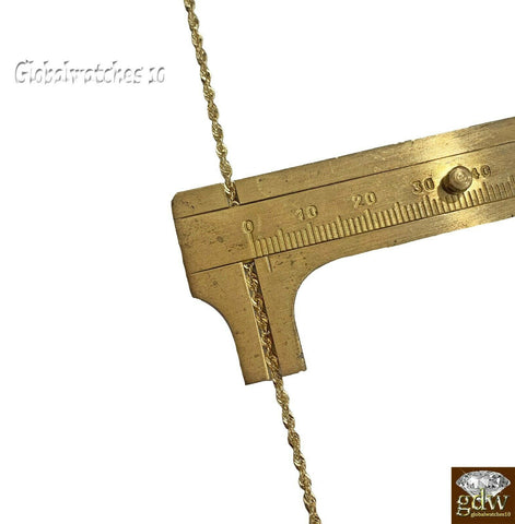 10k Gold Hamsa Hand Charm Pendant Rope Chain 18 20 24 26 Inch Real