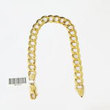 10k Solid Yellow Cuban Curb Link Bracelet Gold 8mm 8 Inches Men Women Real