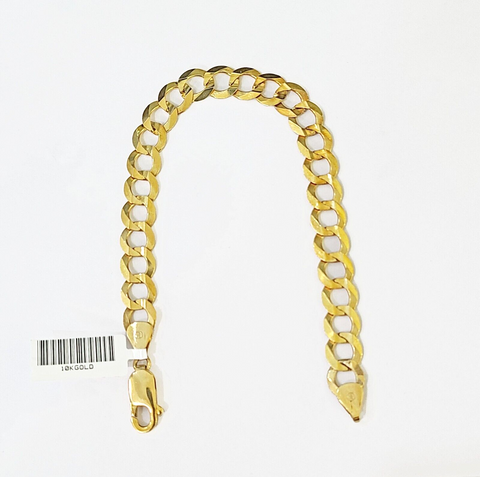 10k Solid Yellow Cuban Curb Link Bracelet Gold 8mm 8 Inches Men Women Real