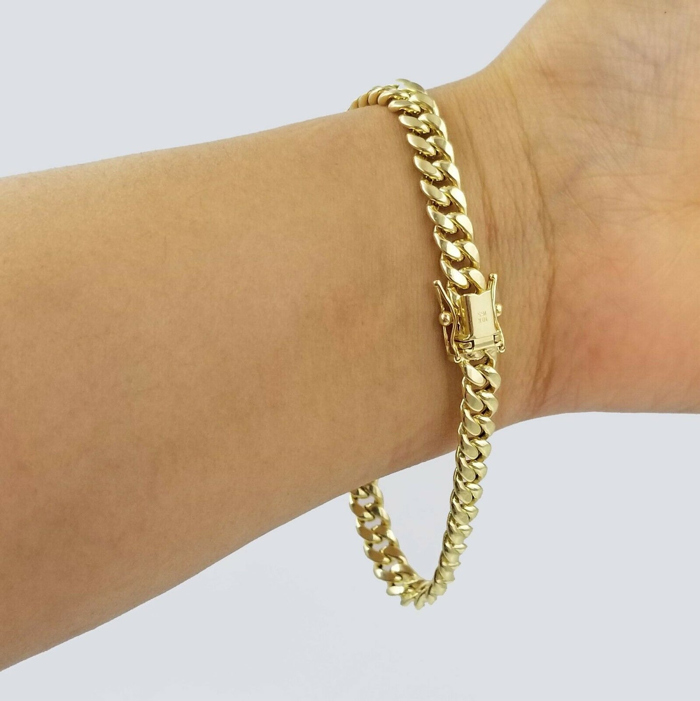 Real 10k Yellow Gold Miami Cuban Bracelet Anklet 6mm 10 inch