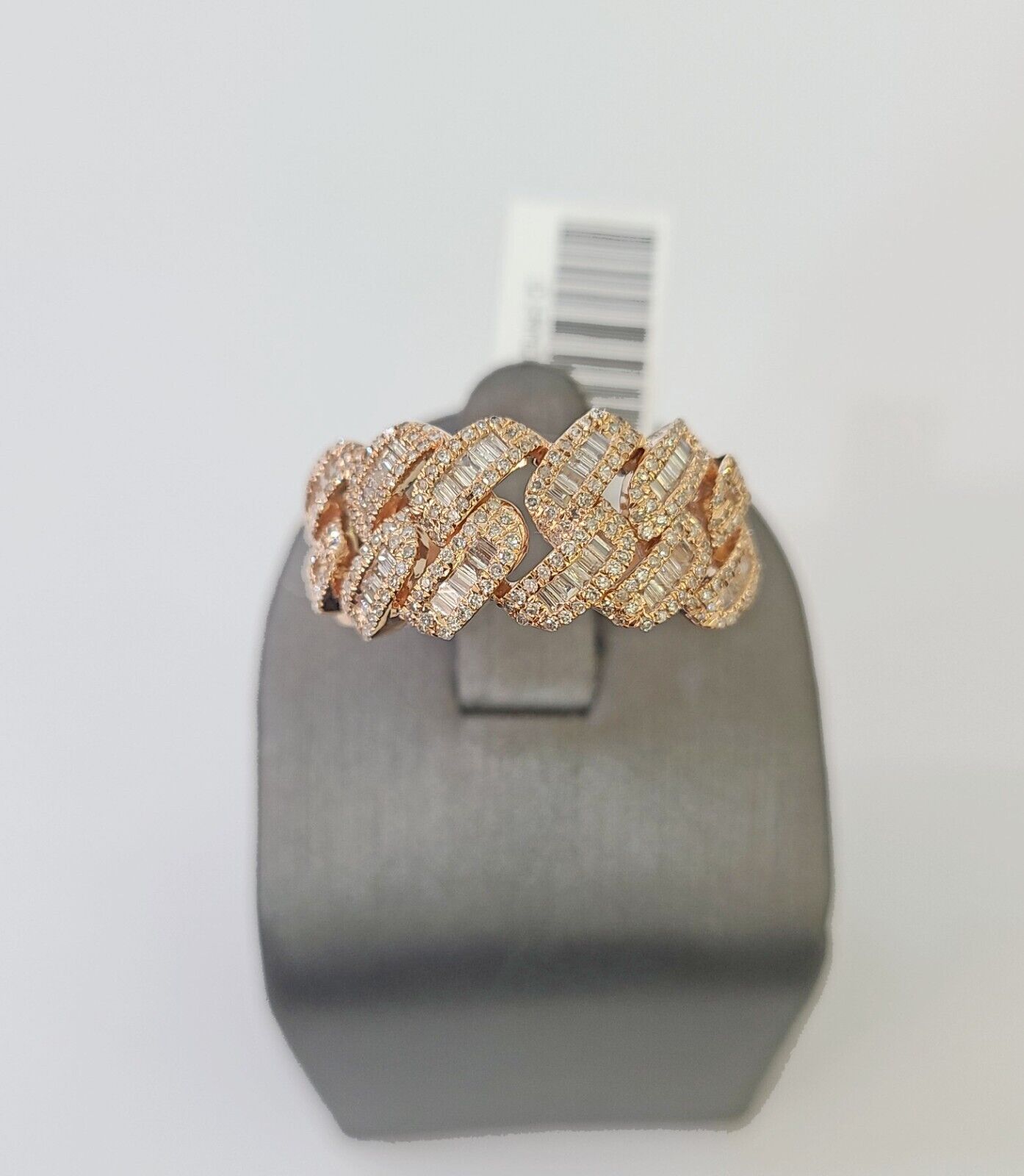 REAL 10k Rose Gold Diamond Mens Ring Engagement Wedding Genuine