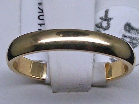 Real 10k Yellow Gold Plain band Ring 3mm Wedding engagement Ring Size 10