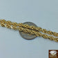 Men's Real 10k Yellow Gold 24 Inch Rope Chain with Egyptian Pharaoh Head Charm.